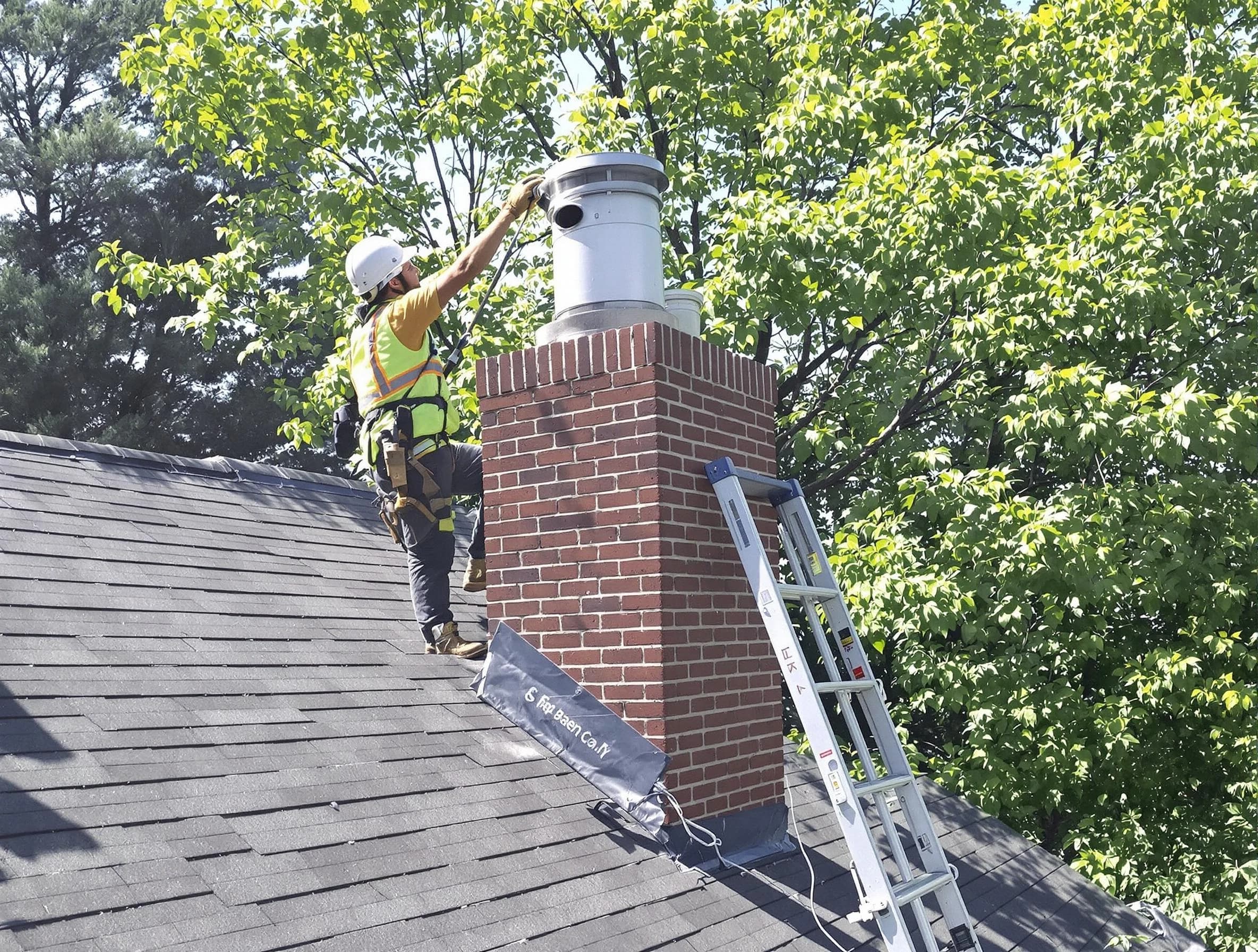 Chimney liner inspection by Brentwood Chimney Sweep in Brentwood, PA