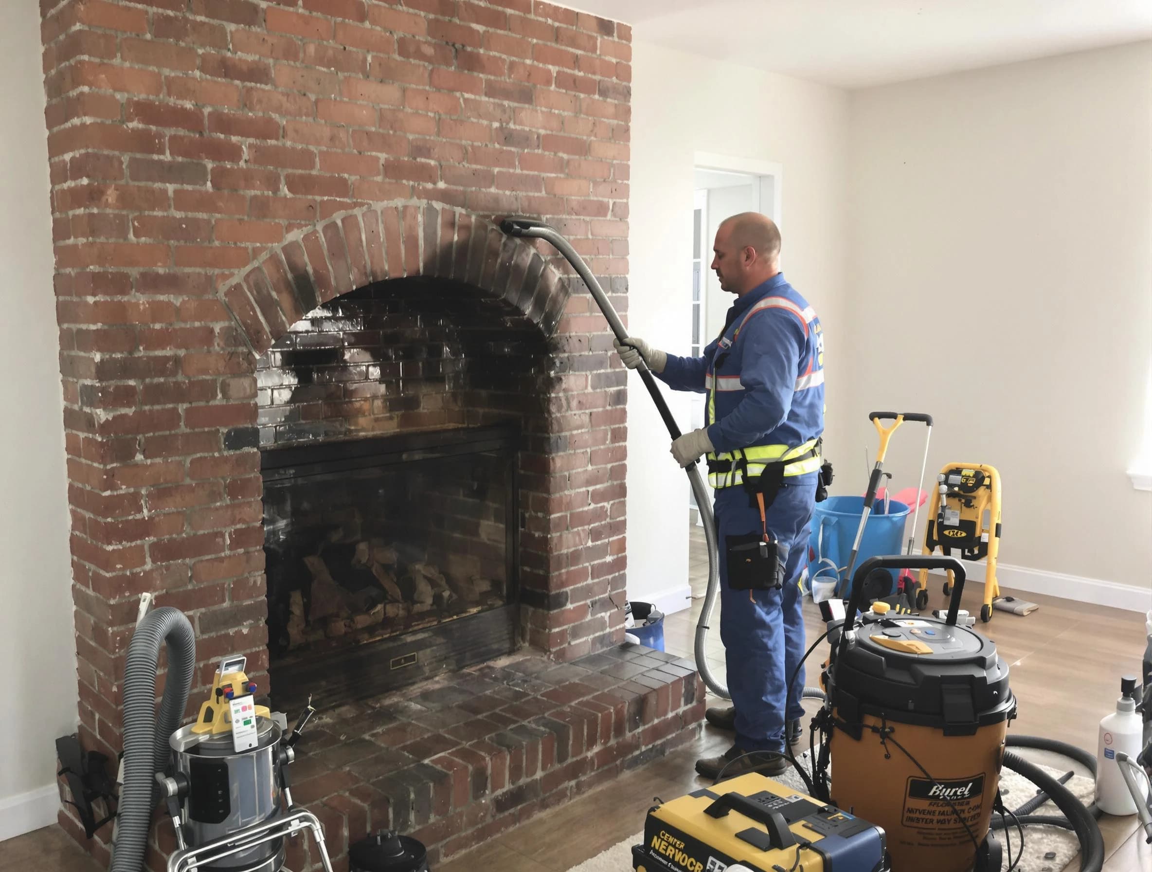 Brentwood Chimney Sweep expert performing detailed chimney sweep in Brentwood, PA