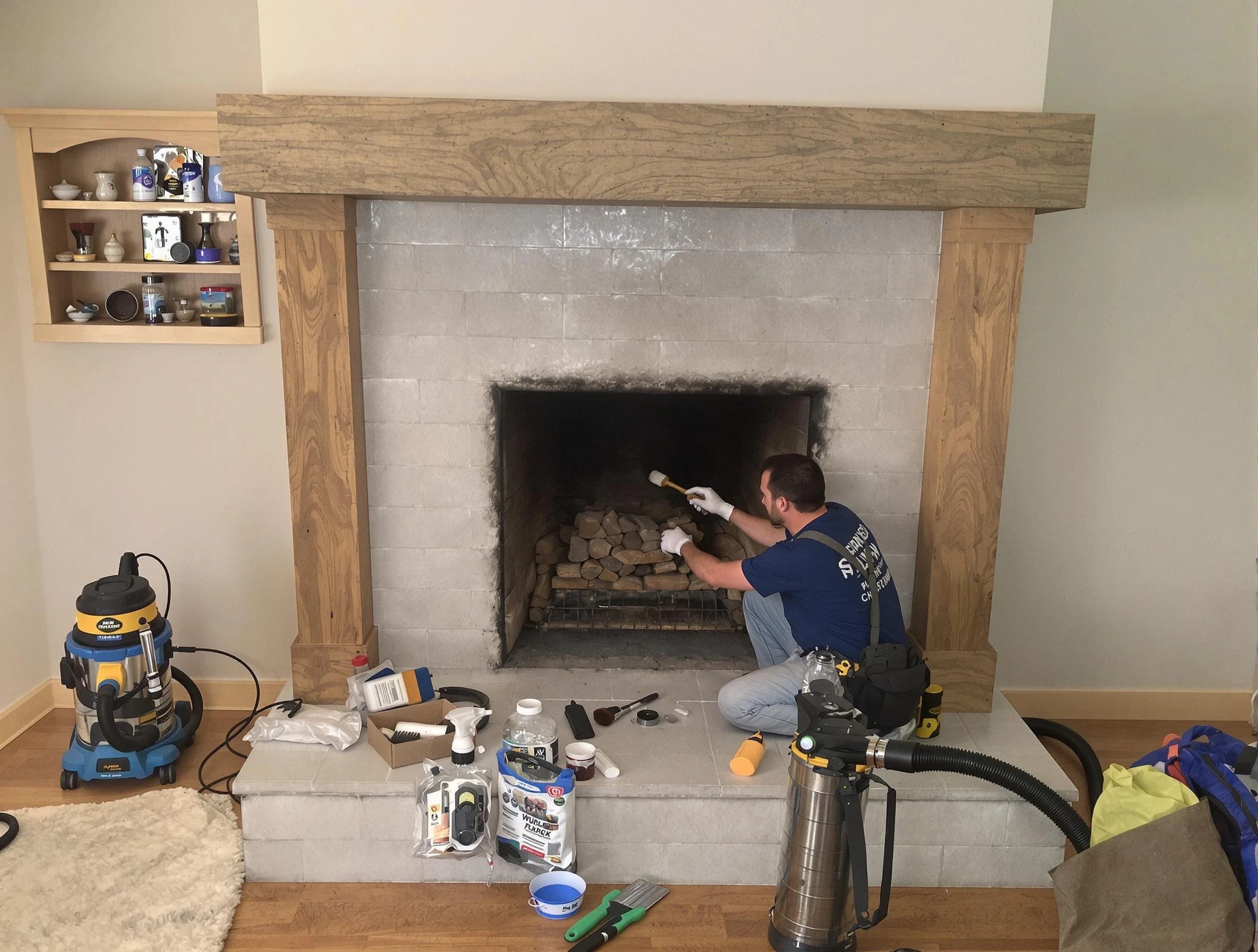 Detailed creosote removal process by Brentwood Chimney Sweep in Brentwood, PA