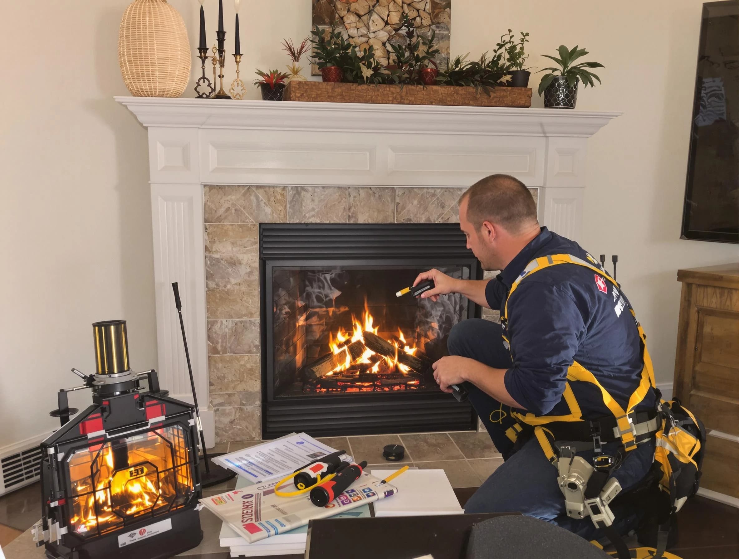 Safety-focused fireplace inspection by Brentwood Chimney Sweep in Brentwood, PA