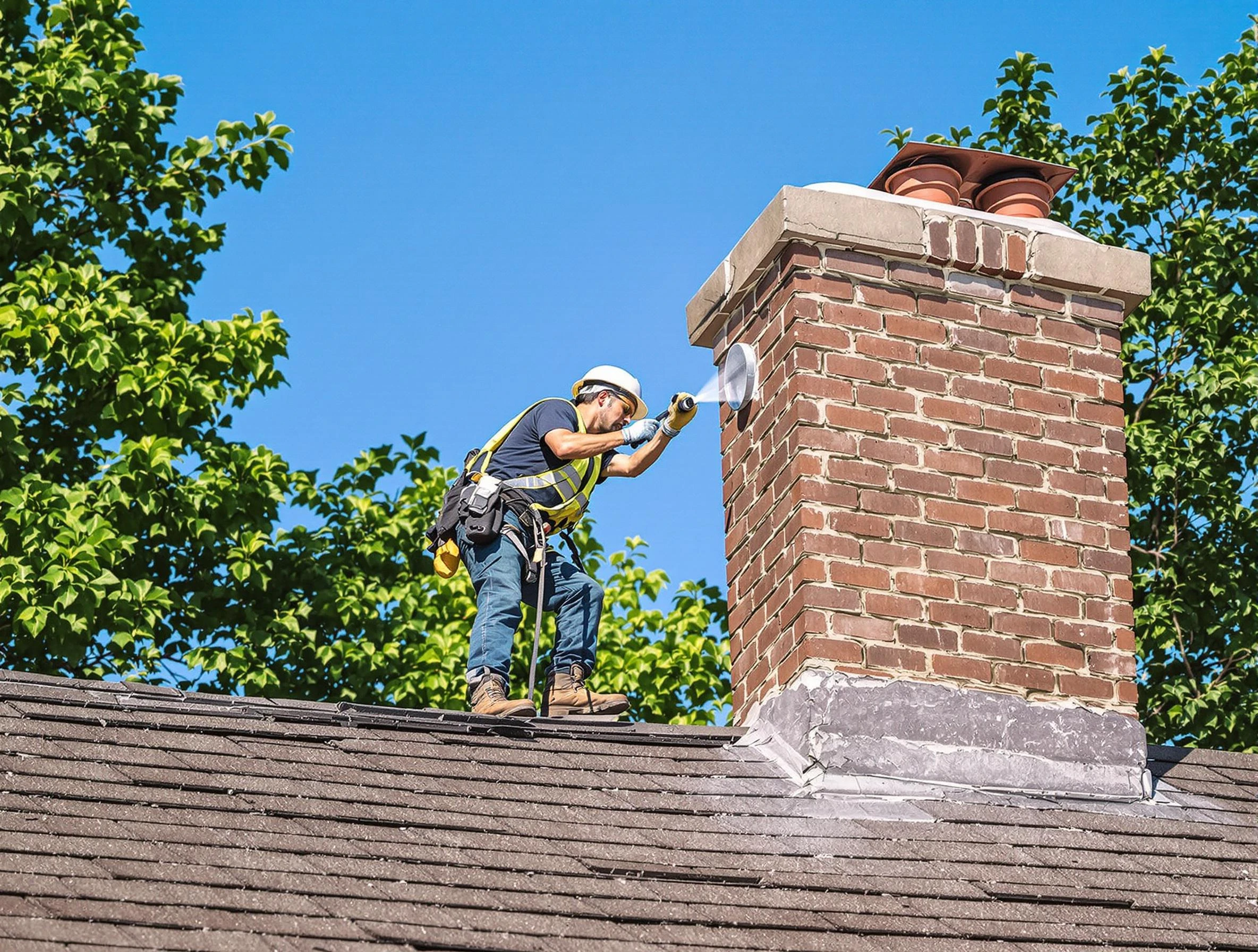Brentwood Chimney Sweep performing an inspection with advanced tools in Brentwood, PA
