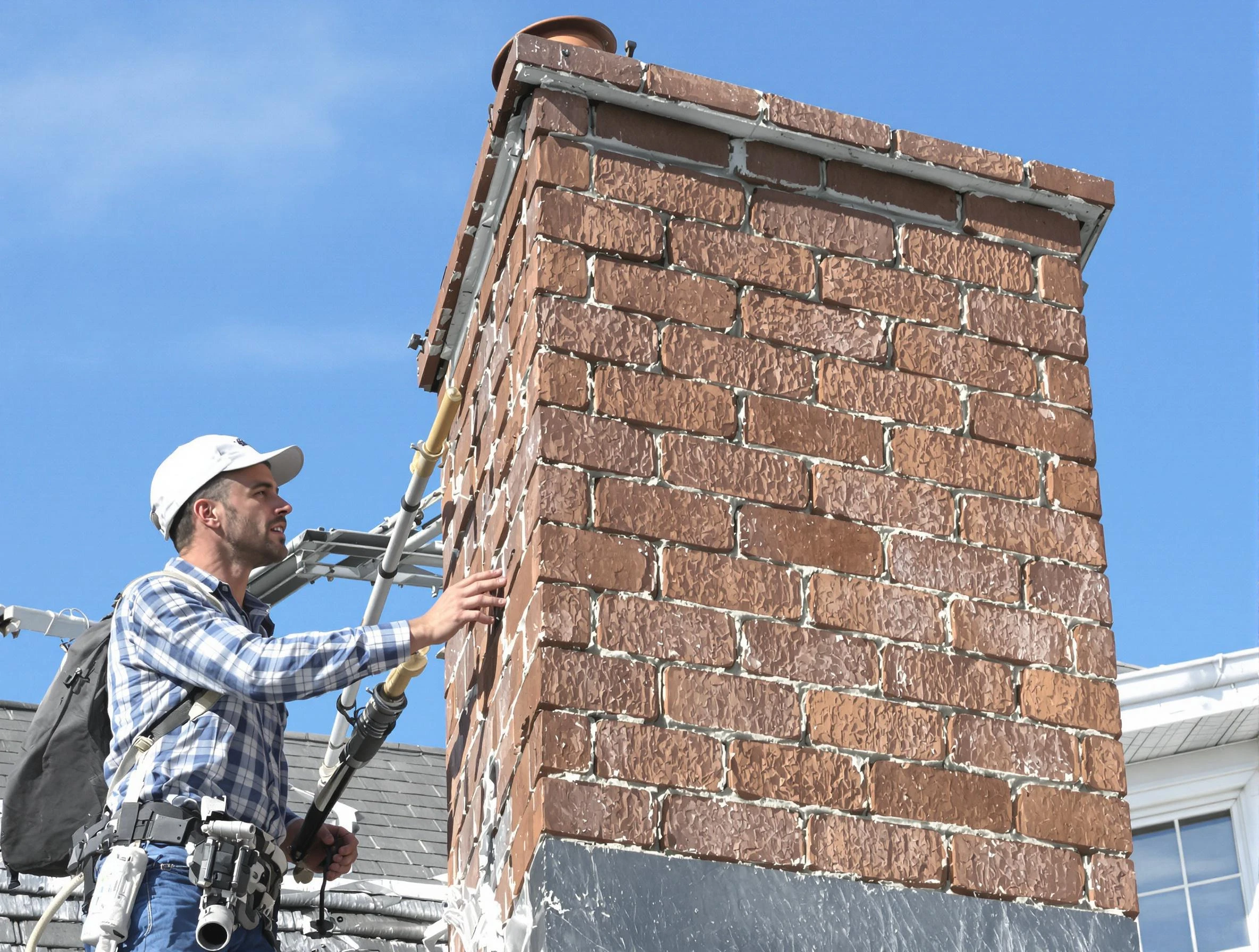 Brickwork for a chimney rebuild by Brentwood Chimney Sweep in Brentwood, PA